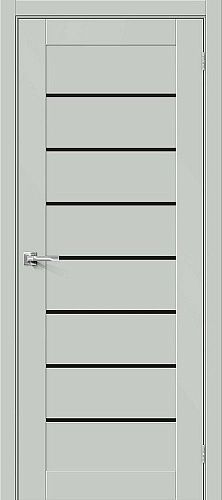 Остекленная межкомнатная дверь эмалит Браво-22 BS в цвете Grey Matt
