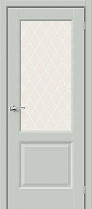 Остекленная межкомнатная дверь эмалит Неоклассик-33 в цвете Grey Matt
