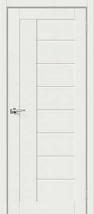 Остекленная межкомнатная дверь эмалит Браво-29 в цвете White Matt