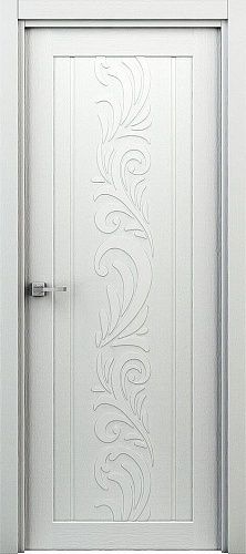 Глухая межкомнатная дверь ламинированная Весна ПГ в цвете Жасмин Белый