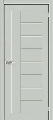 Остекленная межкомнатная дверь эмалит Браво-29 в цвете Grey Matt