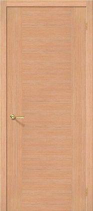 Глухая межкомнатная дверь шпонированная Рондо ПГ в цвете Дуб (Ф-05)