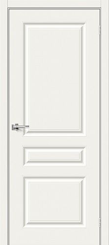 Глухая межкомнатная дверь окрашенная эмалью Скинни-14 в цвете Whitey