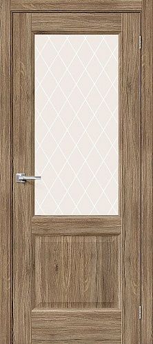 Остекленная межкомнатная дверь экошпон Неоклассик-33 в цвете Original Oak