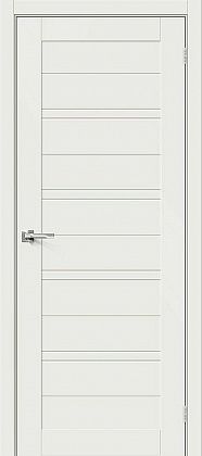 Остекленная межкомнатная дверь эмалит Браво-28 в цвете White Matt