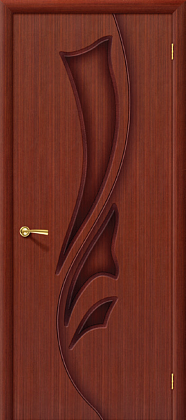 Глухая межкомнатная дверь шпонированная Эксклюзив ПГ в цвете Макоре (Ф-15)