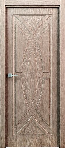 Глухая межкомнатная дверь ламинированная Арабеска ПГ в цвете Миндаль