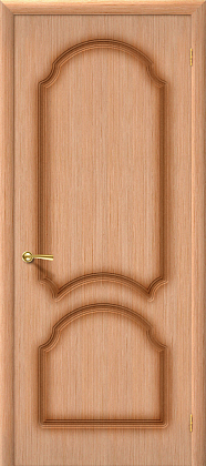 Глухая межкомнатная дверь шпонированная Соната ПГ в цвете Дуб (Ф-01)
