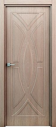 Глухая межкомнатная дверь ламинированная Арабеска ПГ в цвете Миндаль