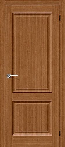 Глухая межкомнатная дверь шпонированная Статус-12 в цвете Орех (Ф-11)