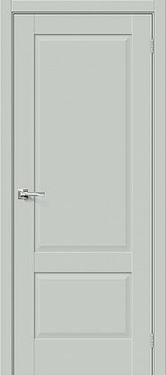 Глухая межкомнатная дверь эмалит Прима-12 в цвете Grey Matt