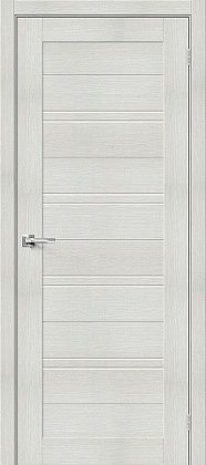 Остекленная межкомнатная дверь экошпон Браво-28 в цвете Bianco Veralinga