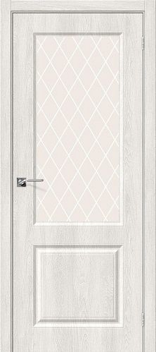 Остекленная межкомнатная дверь  ПВХ Скинни-13 в цвете Casablanca
