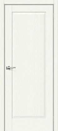 Глухая межкомнатная дверь экошпон Прима-10 в цвете White Wood