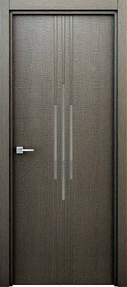 Остекленная межкомнатная дверь ламинированная Сафари ПО в цвете Серый