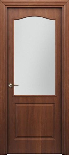 Остекленная межкомнатная дверь ламинированная Классик ПО в цвете Итальянский Орех