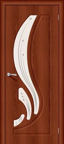 Остекленная межкомнатная дверь  ПВХ Лотос-2 в цвете Italiano Vero