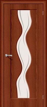 Остекленная межкомнатная дверь ПВХ Вираж-2 в цвете Italiano Vero