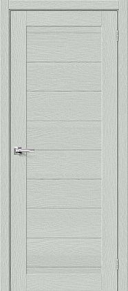 Глухая межкомнатная дверь экошпон Браво-21 в цвете Grey Wood