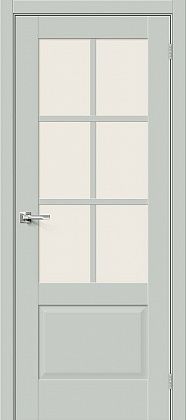Остекленная межкомнатная дверь эмалит Прима-13.0.1 в цвете Grey Matt