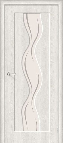 Остекленная межкомнатная дверь  ПВХ Вираж-2 в цвете Casablanca