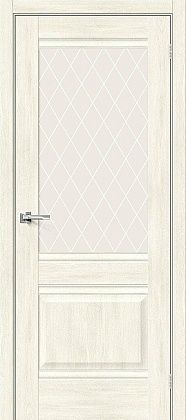 Остекленная межкомнатная дверь экошпон Прима-3 в цвете Nordic Oak
