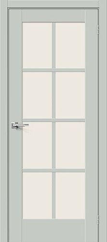 Остекленная межкомнатная дверь эмалит Прима-11.1 в цвете Grey Matt