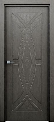 Глухая межкомнатная дверь ламинированная Арабеска ПГ в цвете Серый