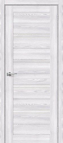 Остекленная межкомнатная дверь экошпон Браво-28 в цвете Riviera Ice