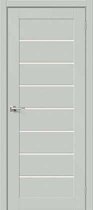Остекленная межкомнатная дверь эмалит Браво-22 в цвете Grey Matt