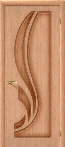Глухая межкомнатная дверь шпонированная Лилия ПГ в цвете Дуб (Ф-05)