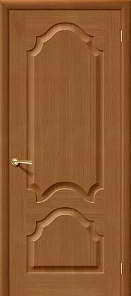 Глухая межкомнатная дверь шпонированная Афина ПГ в цвете Орех (Ф-11)