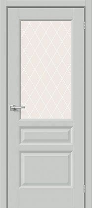 Остекленная межкомнатная дверь эмалит Неоклассик-35 в цвете Grey Matt