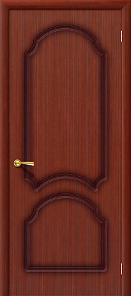 Глухая межкомнатная дверь шпонированная Соната ПГ в цвете Макоре (Ф-15)