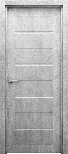 Глухая межкомнатная дверь ламинированная Орион ПГ в цвете Бетон