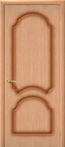 Глухая межкомнатная дверь шпонированная Соната ПГ в цвете Дуб (Ф-01)