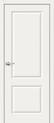 Глухая межкомнатная дверь окрашенная эмалью Скинни-12 в цвете Whitey