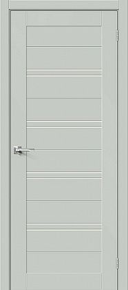 Остекленная межкомнатная дверь эмалит Браво-28 в цвете Grey Matt